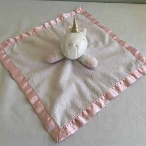 Cloud Island White Pink Gold Dot Unicorn Baby Security Blanket Lovey NWOT